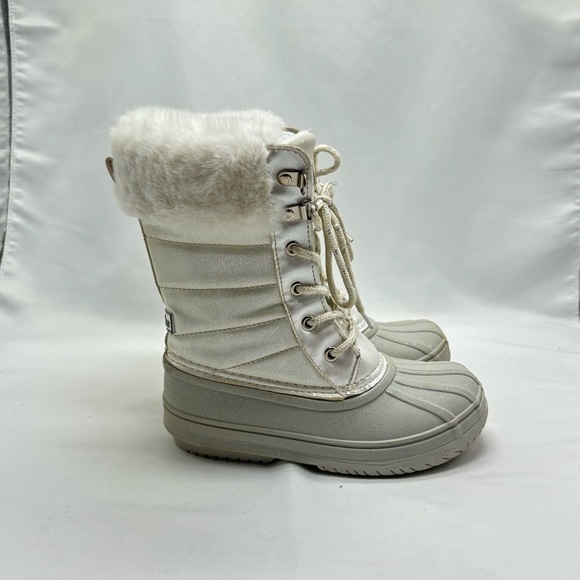 Eva & Zoe gray rain fuzzy boots size 13 - Picture 4 of 8